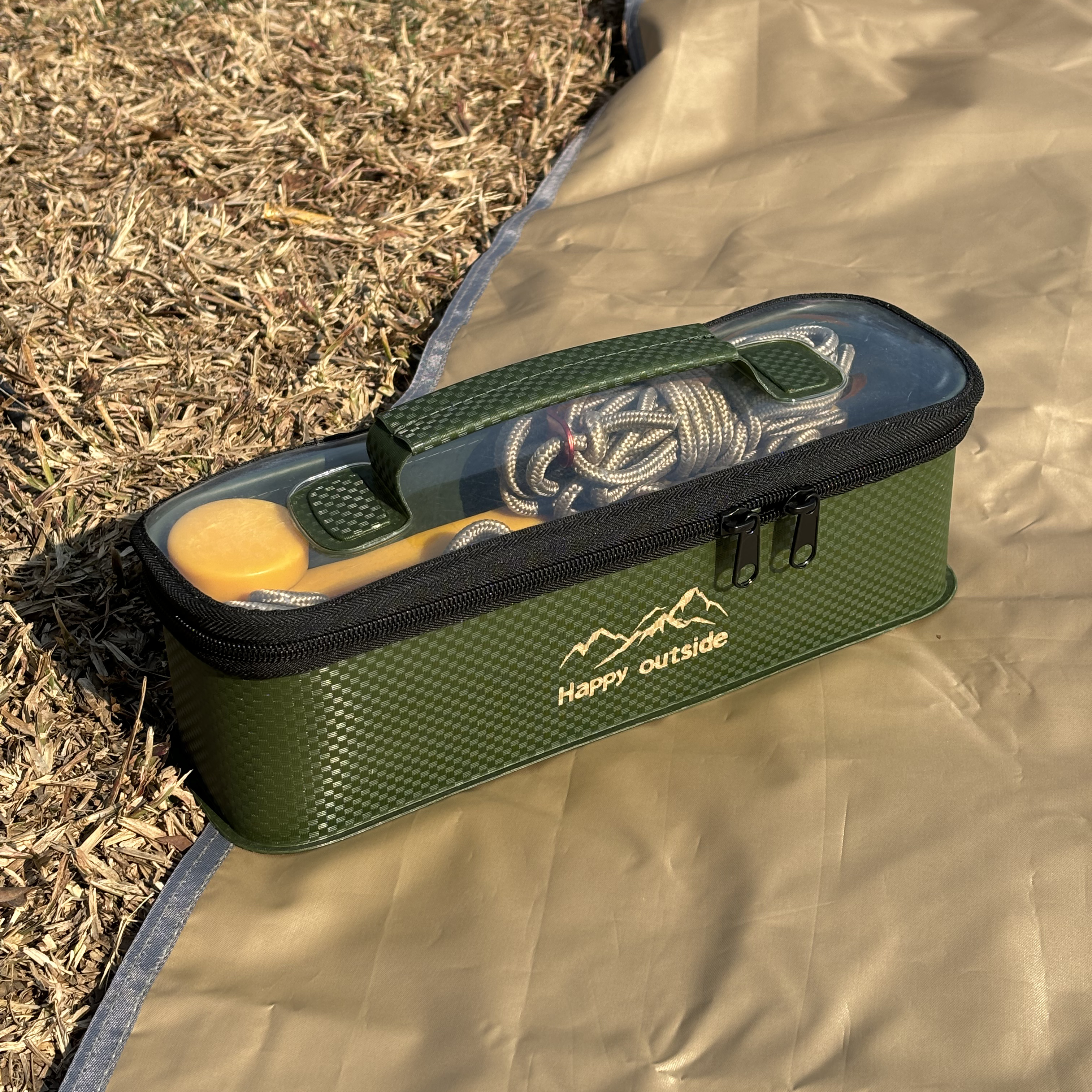 Compact Foldable Multi-Use Storage Bag Tool Organizer Box, Thickened Material Waterproof Scratch Wear-Resistant, Ideal for Home & Outdoor Travel Campi