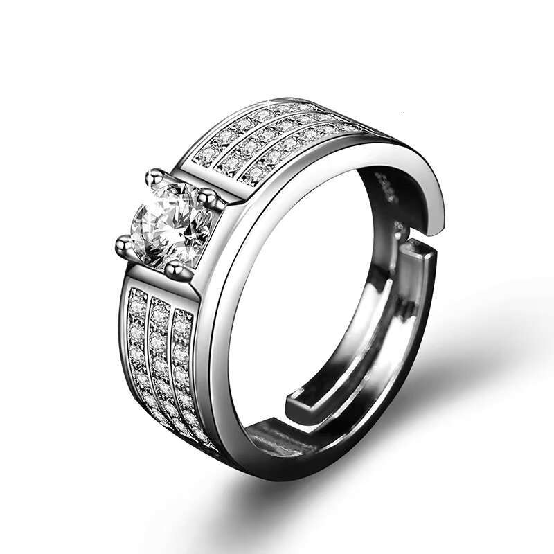 Sophisticated Fusion of Classic Contemporary Style - Dual Row Diamond Set in Titanium
