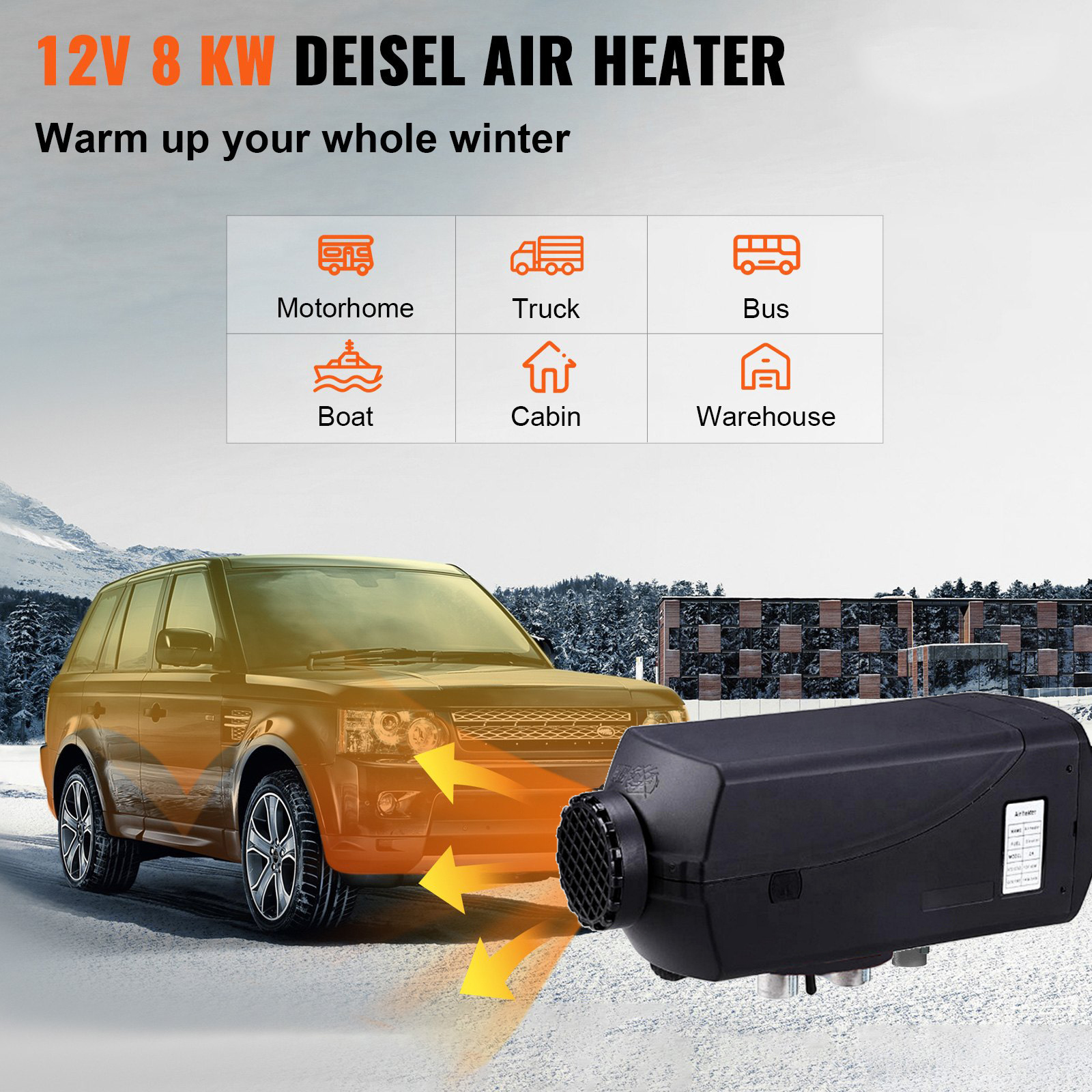 Silent HVAC Solution for Vehicles Efficient Die Casted Aluminum Electric Space Heater, Available in Dual Powers of 5kW and 2kW