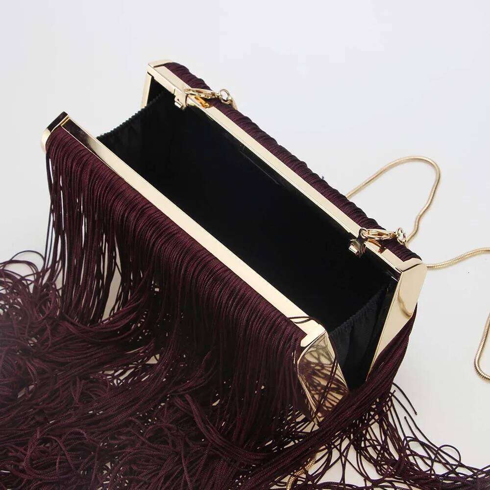 Women's Bags Designer Fashion Retro Long Tassel Box With Simple Design Small Square Clutch Crossbody Bag