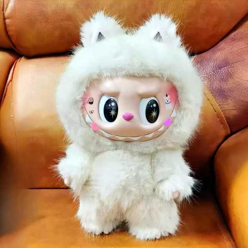 In Stock 38cm Monster Labubu Series Id Zimomo Angel Change Creative White Cat Vinyl Doll Ornament Toys Blind Box Birthday Gifts R250612 TKZV L250705TR