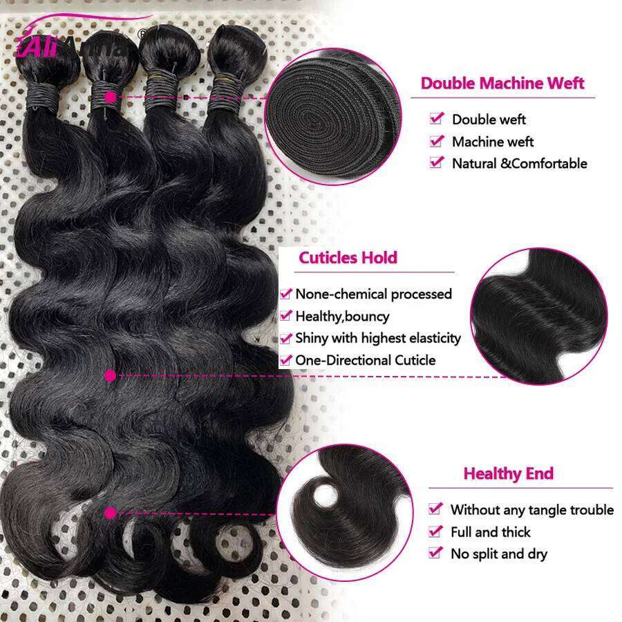 24 26 Inch And Body Wave With 4x4 Raw Bundles Human Hair 5x5 2x6 HD Lace Closure