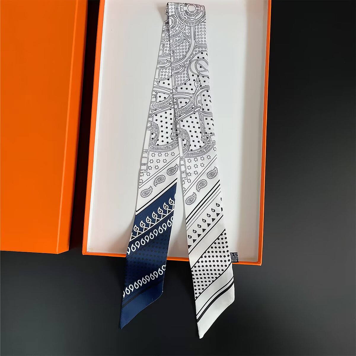 Silk Ribbon Scarf - Elegant 5x90cm Decoration for Handbags and Accessories