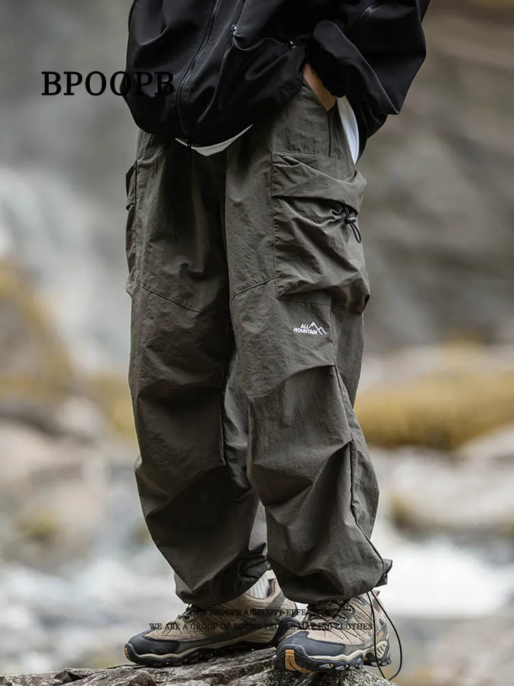 Mens Hiking Pants Waterproof Windproof Spring Autumn Outdoor Sports Rain Trousers Trekking Camping Fishing Hunting Cargo Pants 250611