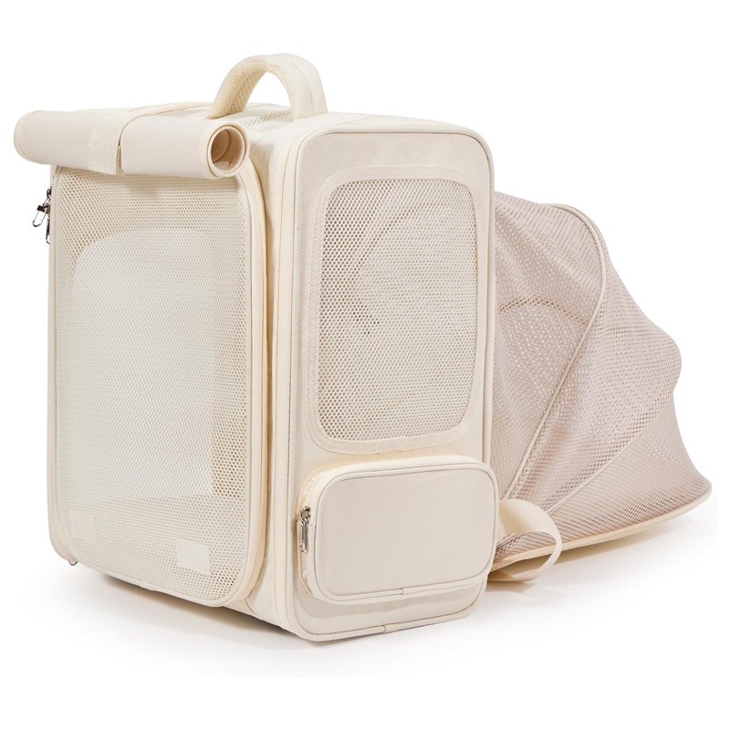 Nylon Lightweight Travel Backpack Versatile Shoulder Bag 16.9 x 9 x 13.7 inches - Black & White