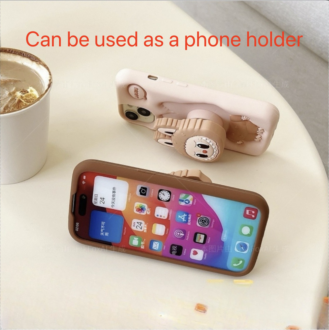 Labubu Womens Protective Silicone iPhone Cases - Durable Anti-Drop Cover for Models 12+, 13, 14 & ProMax