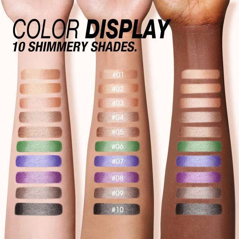 NEW 2 IN 1 Pearlescent Eye Shadow Pen Pointed Eyeliner Stick Caramel Brown Black Makeup Silky Smooth Lasting Eyeshadow free shipping