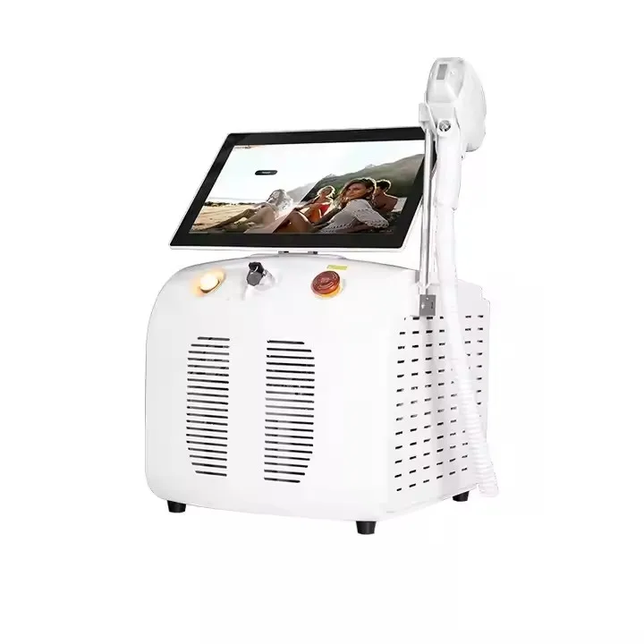 Professional 808nm semiconductor laser hair removal machine 808nm 755nm 1064nm 3 wavelength ice titanium painless permanent hair removal device
