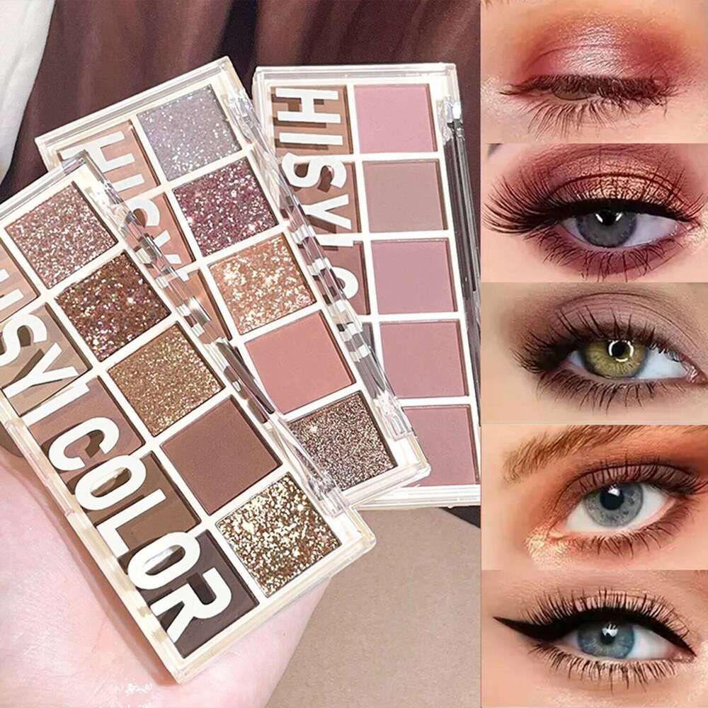 10-Color Matte Glitter Eyeshadow Palette High-Pigment, Long-Lasting, Waterproof Sdge-Proof for Daily & Nude Makeup free shipping