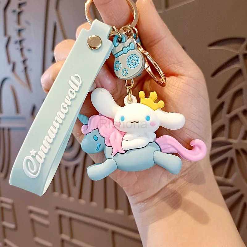 Sanrio 2025 New Hello Kitty Keychain Anime Figures Cute Kawaii Kuromi Backpack Pendant Keyring Phone Accessories Gifts Toy DIY X250612