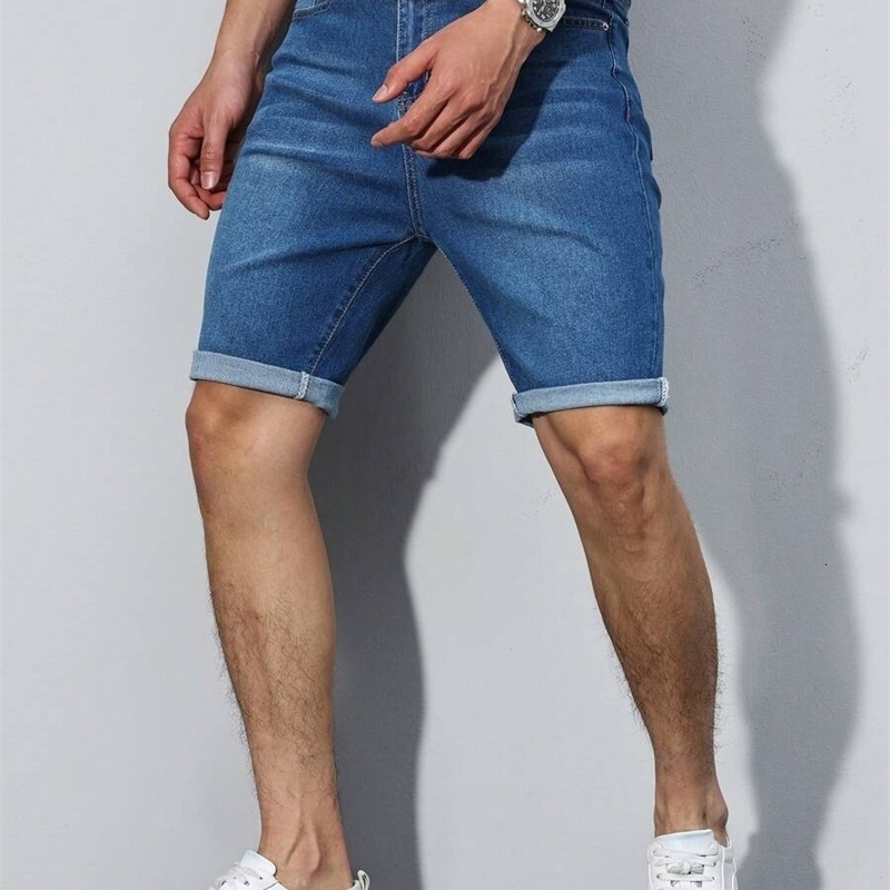 1PC mens American street denim pants simple casual suitable for daily wear shorts y250611Z