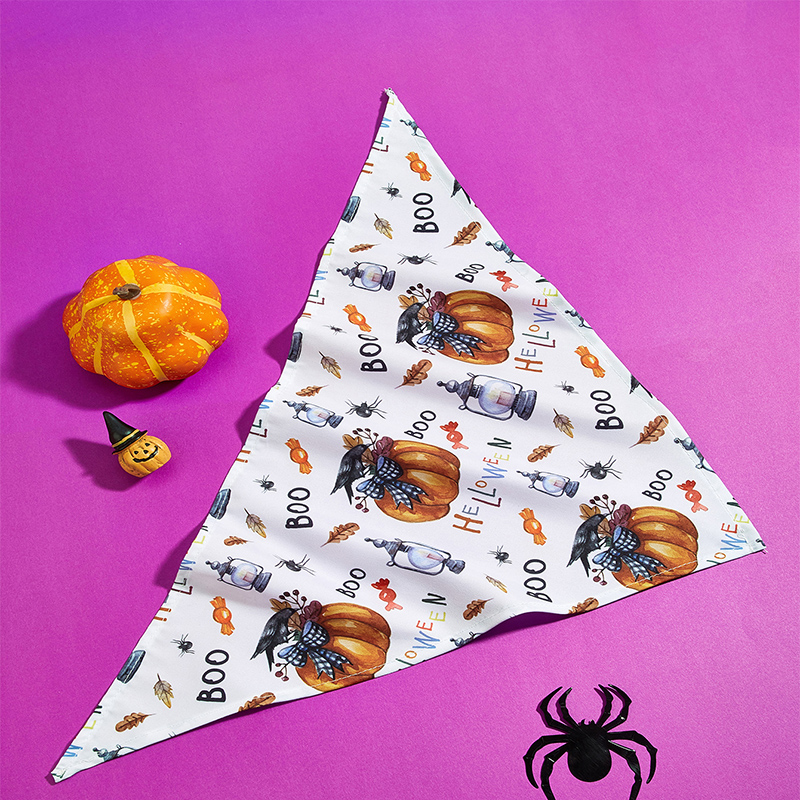 Cute Animal Print Drooling Cloth for Pets - Perfect Halloween Accessory