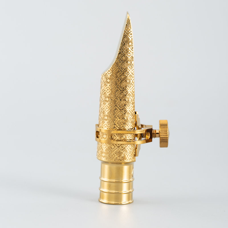 Gold Carved Alto Saxophone Head Professional Performance Grade Metal Head Accessories Transparent Tone