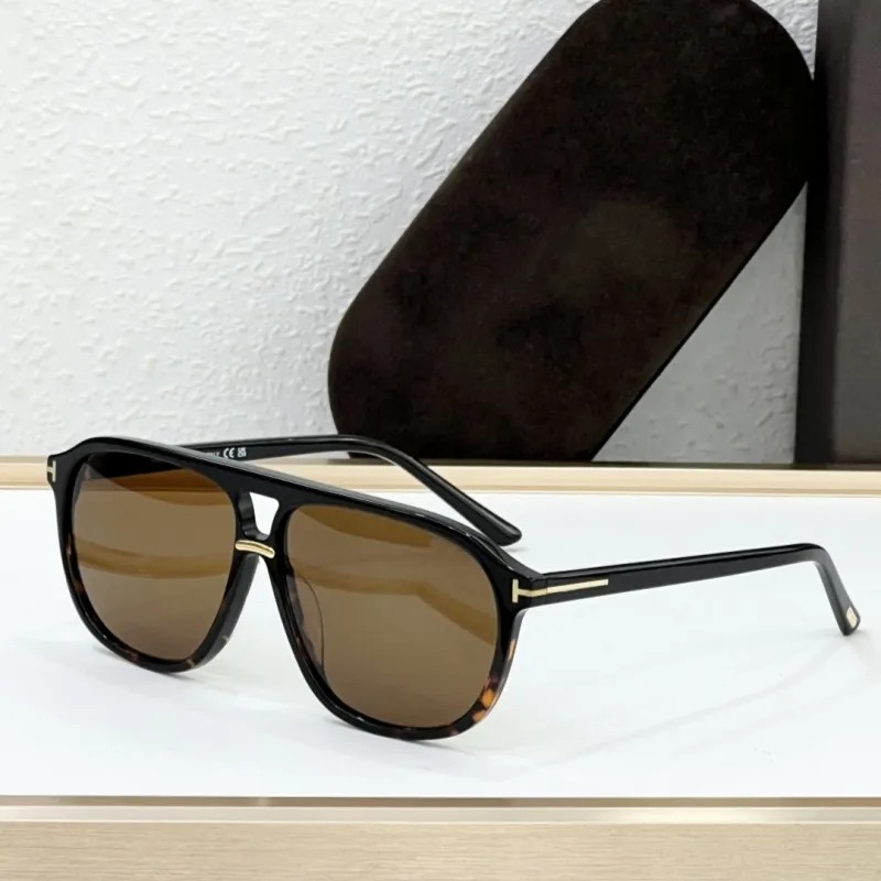 Designer POLARIZED BRUCE sSunglasses FT1026 Top Quality for Men Women Classic Metal T Shades Acetate UV400 Fashion Ladies Eyeglasses Driving With Box SIZE 61-12-145