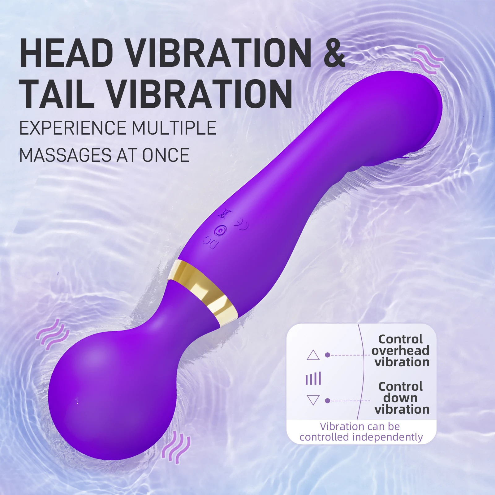 Magic Wand 20 Speeds Powerful Dildos Vibrator Dual Motor Large GSpot AV Massager Clitoris Stimulator for Female Adults Sex Toys 250612