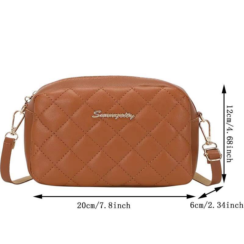 Small Messenger Bag For Women Trend Lingge Embroidery Camera Female Shoulder Bags Fashion Chain Ladies Crossbody Purse 2024 Bear