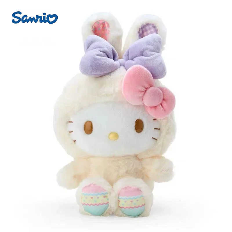 Sanrio Cute Kuromi Hello Kitty My Sweet Piano Melody Easter Series Plush Doll Cartoon Plush Toys Room Decoration Holiday Gift X250612