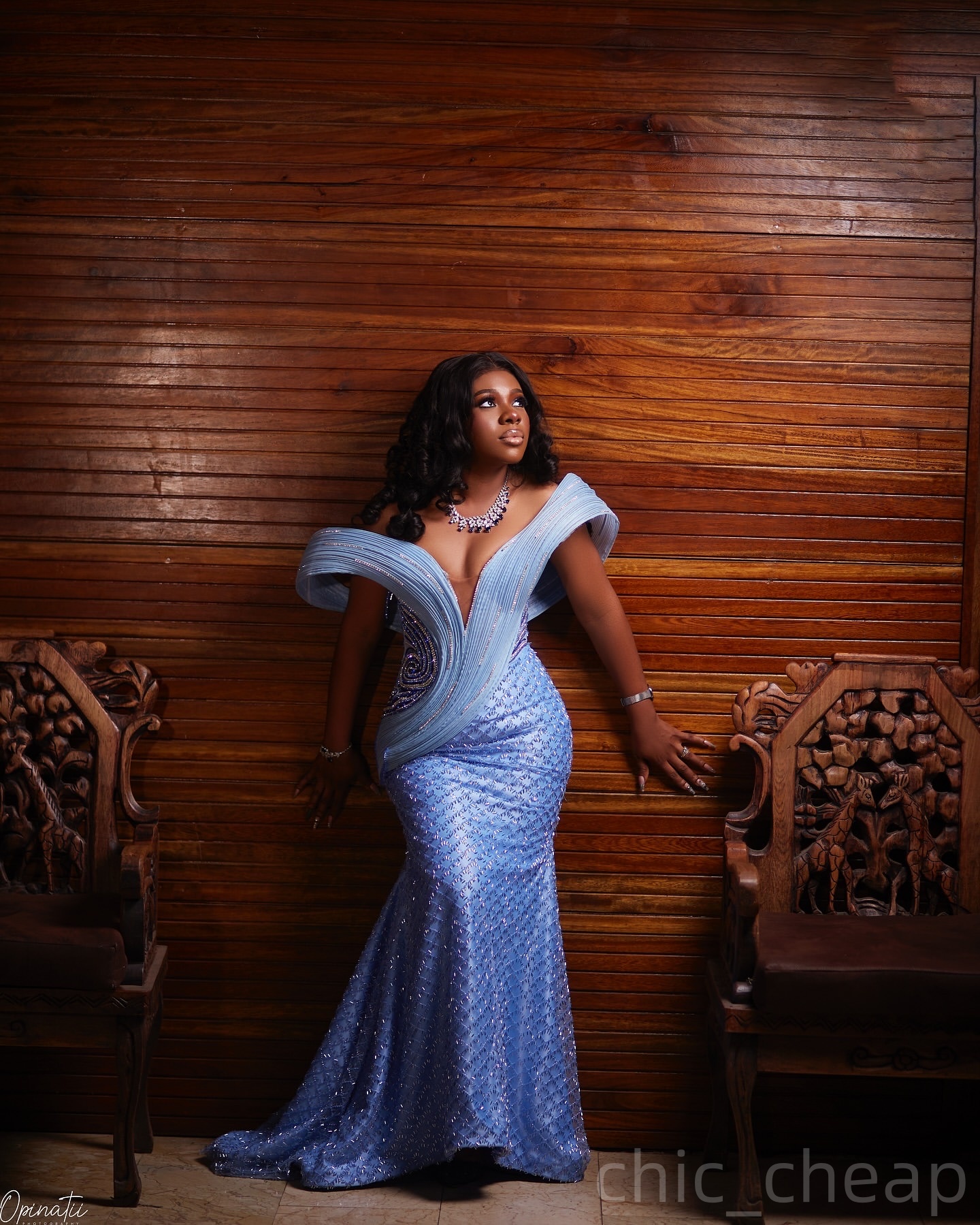 Light Sky Blue Mermaid Prom Dresses 2025 Beaded Crystals Sequined Evening Formal Party Second Birthday Engagement Gowns Plus Size Dress For Special Oc