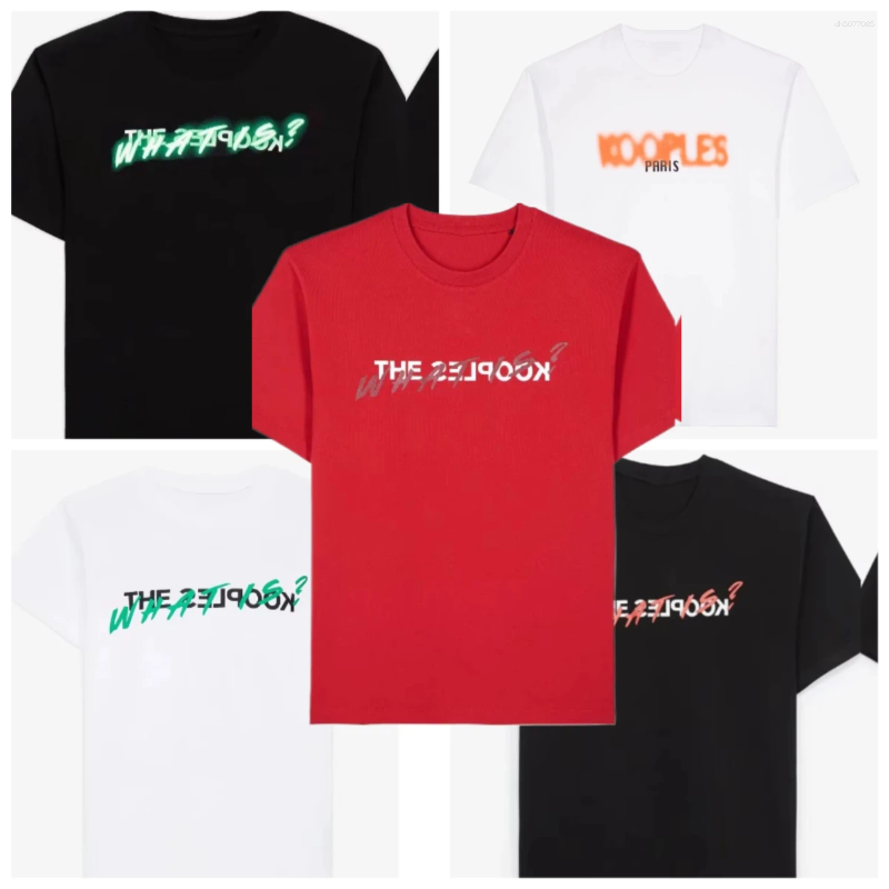Men's T Shirts 25ss Listing T-shirt Casual Cotton France The Couples Short Sleeves Kooples Oversize Man Women Unisex Tee