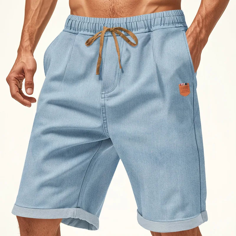 Selling Mens Washed Denim Shorts American Heavyweight Cotton Casual Wear Bermuda Versatile 250611Z