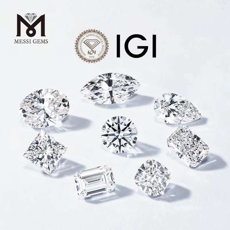 Wholesale IGI Gia Certified D Color 1ct 2ct 3ct Laboratory Diamonds CVD HPHT Lab Created Lab Grown Fancy Shape Diamond