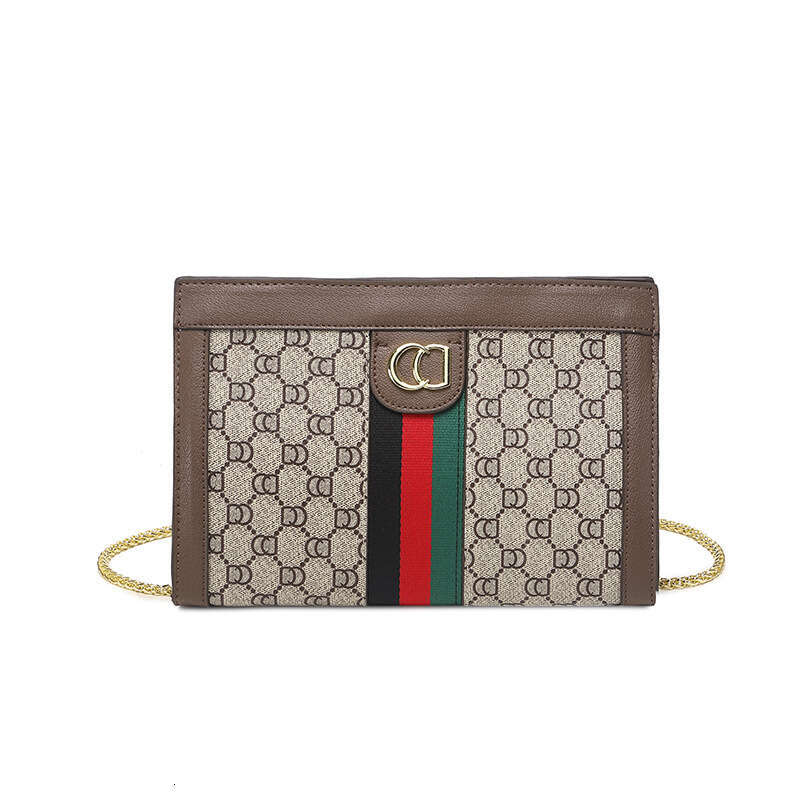 Women's New Trendy Fashion Chain Wide Strap, Crossbody and Shoulder Bag, Versatile Small Square Bag with Texture