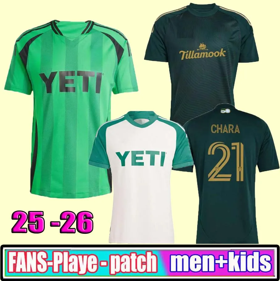 Austin FC Soccer Jerseys DRIUSSI RIGONI RING RUBIO 25 26 Portlands Timbers Home Away Rodriguez Football Shirts Player Fans