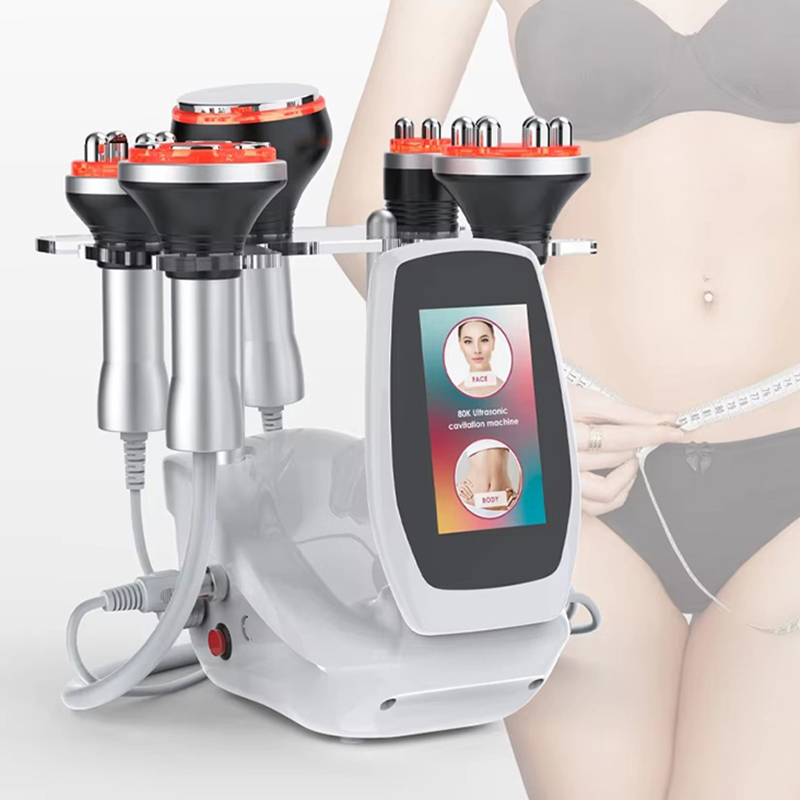 Professional 5 in 1 Weight Fat Loss Vacuum RF Radiofrequency 80k Cavitation Slimming Machine Lipo Cavi System Body Shaping Sculpting Skin Tightening F