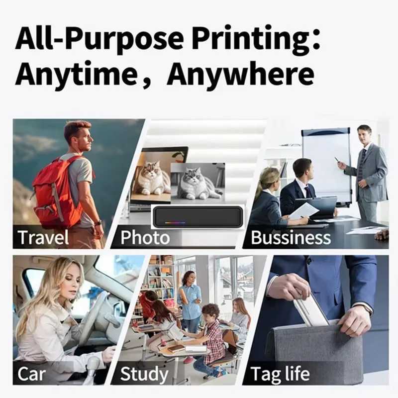 Mini Wireless Bluetooth Tattoo Stencil Printer Inkless Tattoo Transfer Thermal Copier Machine Compatible with Smartphone PC R250612