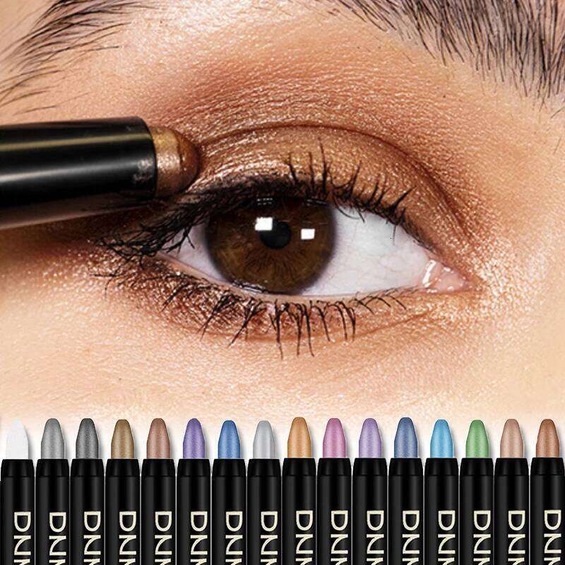 Metallic Red Brown Pencil Lasting Waterproof Eyeshadow Sticks High Pigmented Shimmer Glitter Eye Shadow Stick Makeup free shipping