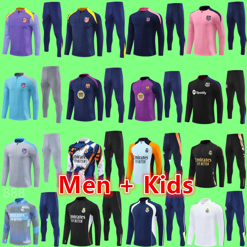 2025 2026 BELLINGHAM Madrids training suit Real 25/26 Madrids atletico madrids barcalona men kids soccer tracksuit football sportswear chandal futbol survetement