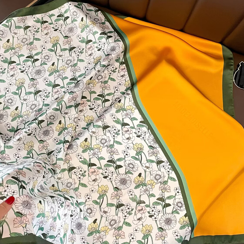 Trendsetting Women's Lijing Satin Scarves: Stylish 70cm x 70cm Silk Squares for Multiple Uses