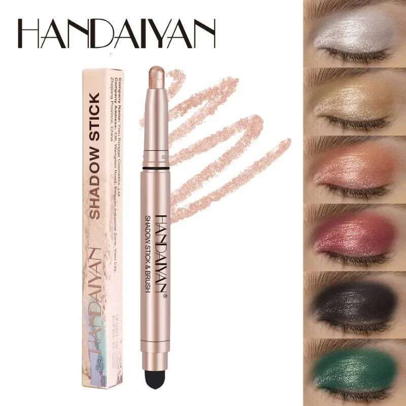 Colorful Stick Pink Brown Green Black Eyeshadow Pencil High Gloss Pearlescent Shadow Sticks Waterproof Stage Makeup free shipping
