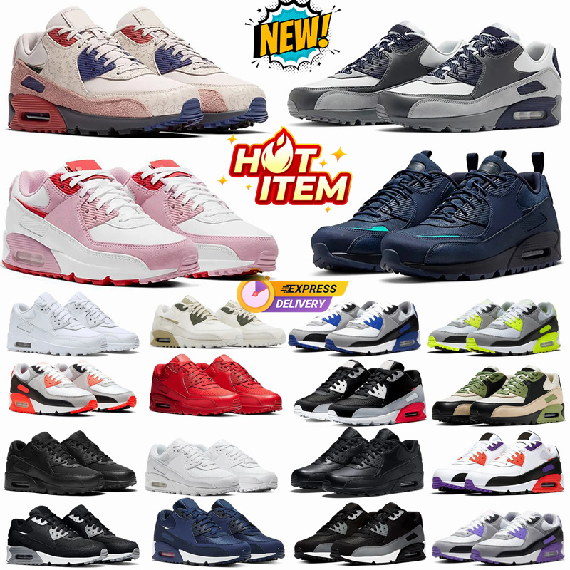 Designer fashion shoes Running shoes Men 90 UNC womens Running Sports pink Shoes 90s Women mens shoe Trainer Sneakers