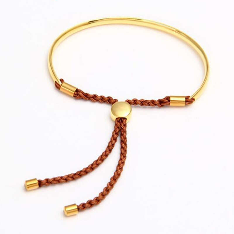 316L Stainless Steel Fashion Braided Rope Women's Open Bracelet