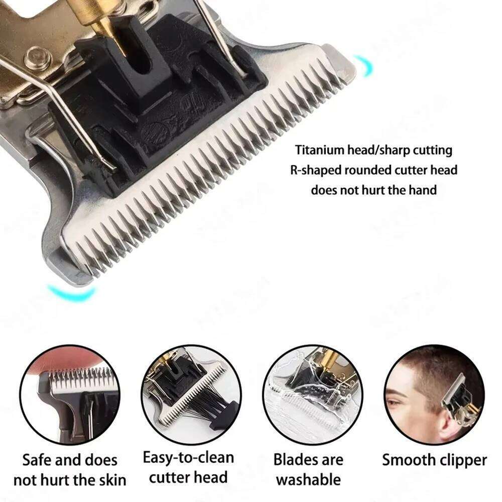 Buddha T9 Gold Electric Cutting hine Rechargeable New Hair Man Shaver For Men Barber Professional Beard Trimmer g250612