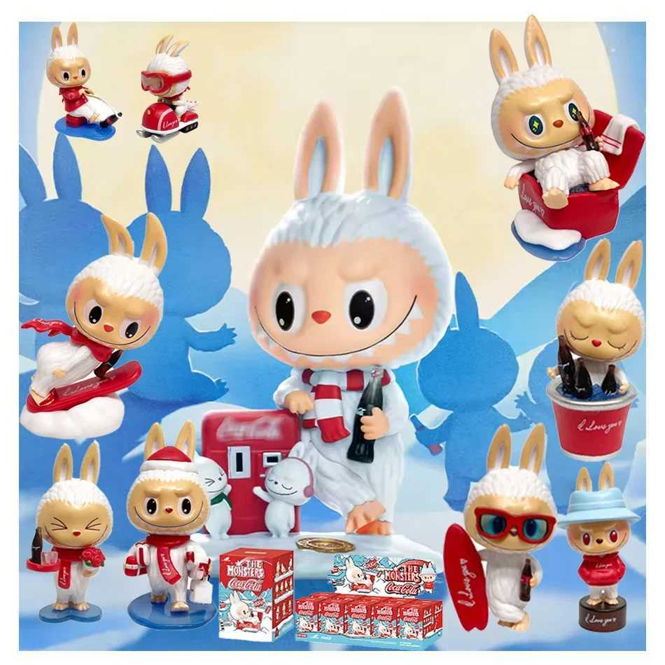 2025 Labubu Cola Series Blind Box Christmas Toys Model Desktop Cute Ornament Cute Anime Figure Gift Surprise Box ChildrenS Toys X250612