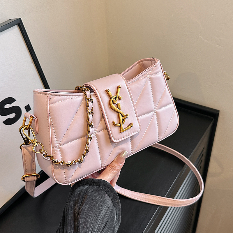 Designer bags: New fashionable, high-end, versatile women's chain bags, niche single-shoulder crossbody bags, small square underarm bags, free sh