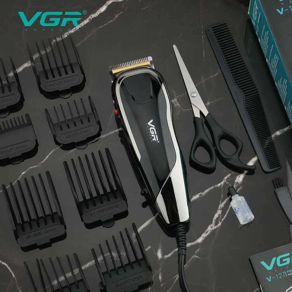 VGR Professional Cutting hine Adjustable Barber Electric Hair Trimmer Wired Haircut Clipper for Men V-127 g250612