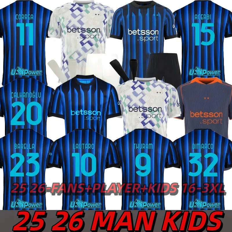 25 26 Maglia LAUTARO fianl Soccer Jerseys BARELLA FRATTESI INTERS THURAM ARNAUTOVIC CALHANOGLU Football Shirt 2025 2026 s Rossi Special Men Kids Soccer Jerseys