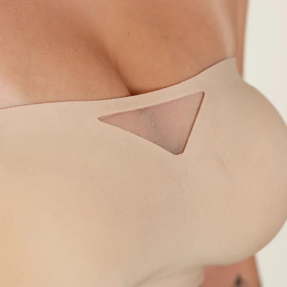Strapless Push Up Bra for Women Latex Invisible Bras Wire Free Back Closure Summer Ice Silk Seamless Lingerie Soft Bralette Sexy 250612