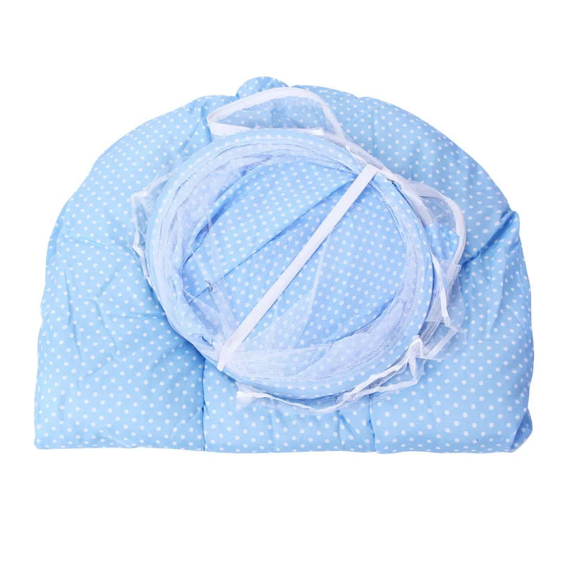 Baby Bed Mosquito Net Crib Folding Netting Mattress Pillow Suit born Cradle Mesh Tent Bedding 250604z