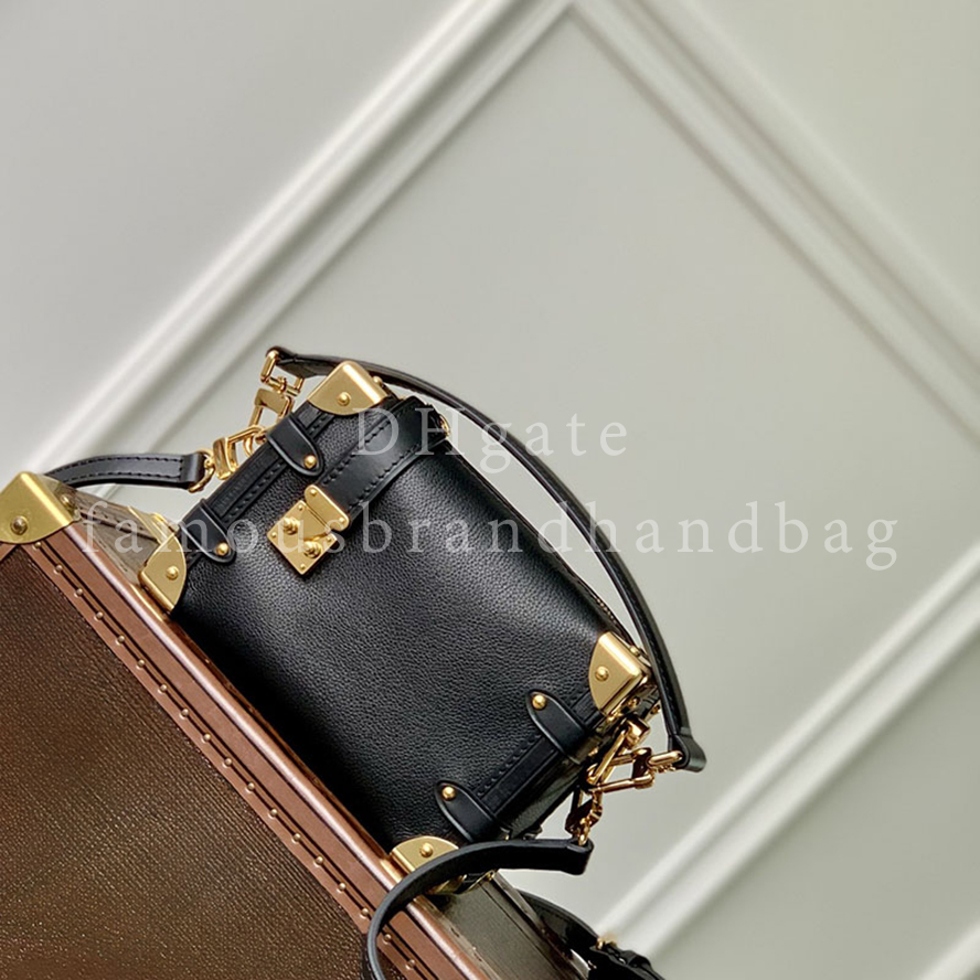 Exact Mirror Quality Mini Crossbody Bag Trunk Shoulder Bag Cowhide Leather Women's Handbag With Gift Box LS02A2