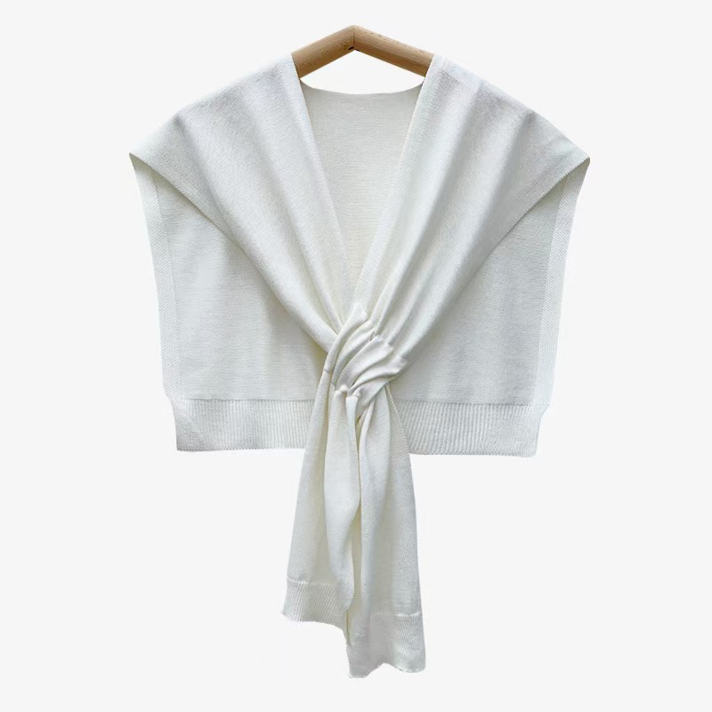 K991 Green knitted shawl female Korean style outerwear waistcoat summer air-conditioned room shoulder neck shawl spring and autumn decorative collar
