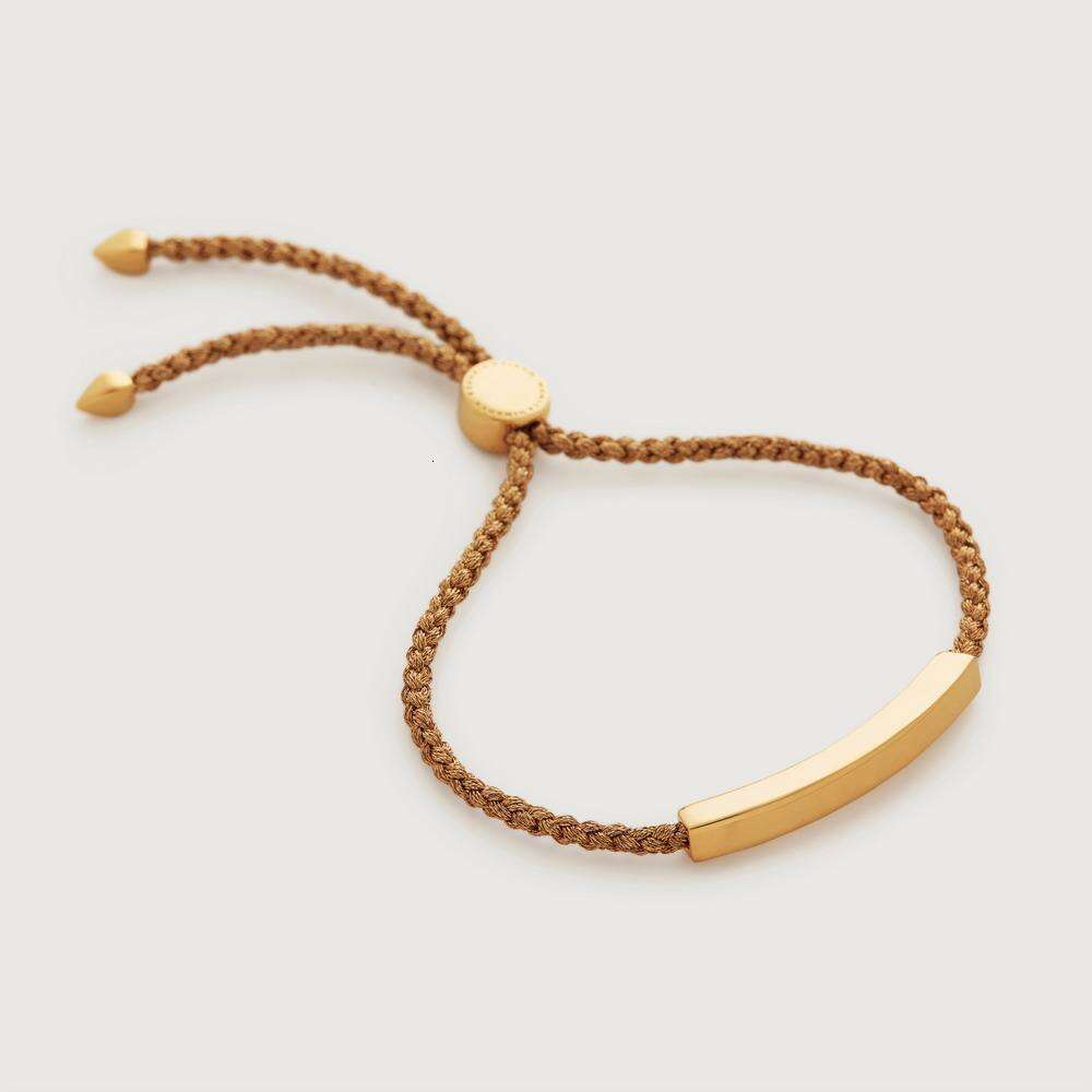 DIY Stainless Steel Bent Tube Adjustable Braided Rope Trendy Couple Wearing Bracelet