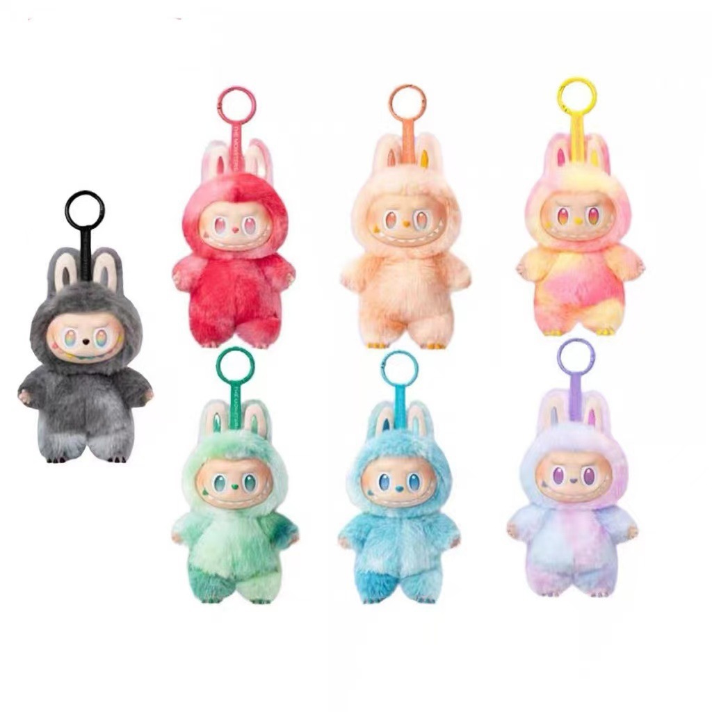 Top Quality Labubu Anime Character Chair Stuffed Plush Animals Series PVC Pendant Doll Model Monster Key chain Copy Toy Birthday Christmas