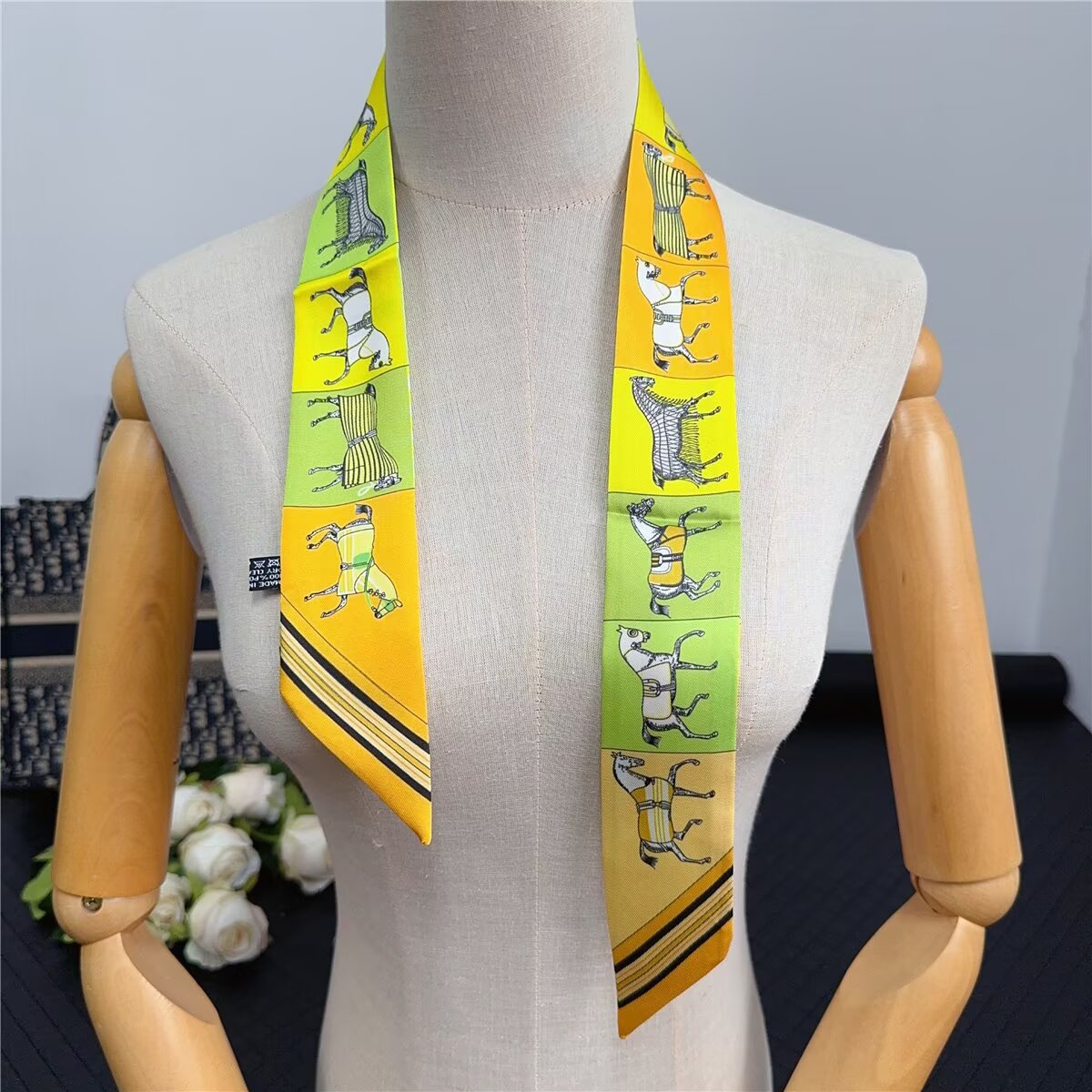 Silk Ribbon Scarf - Elegant 5x90cm Decoration for Handbags and Accessories