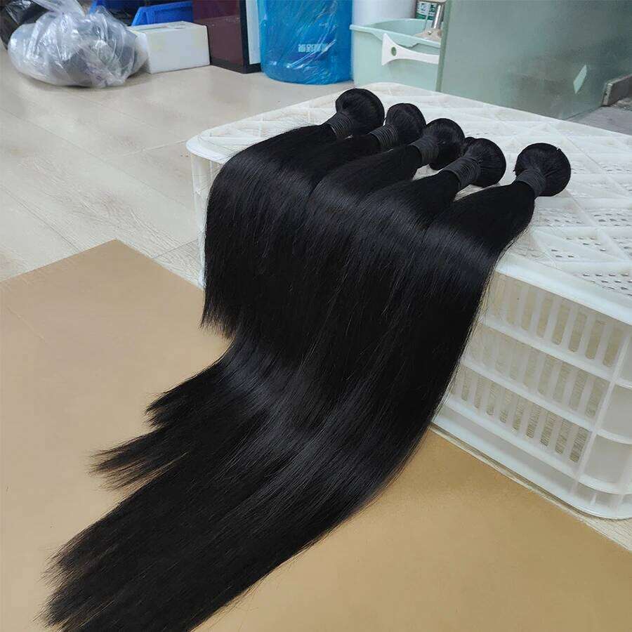 Straight And 2x6 Lace Human With 4x4 5x5 Closure Brazilian Raw Hair Bundles