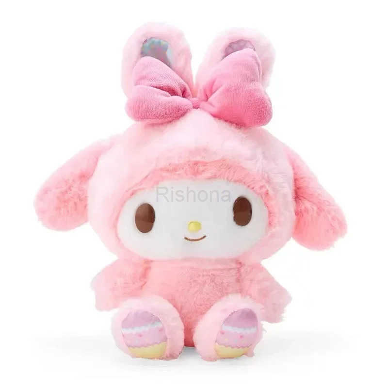 Sanrio Cute Kuromi Hello Kitty My Sweet Piano Melody Easter Series Plush Doll Cartoon Plush Toys Room Decoration Holiday Gift X250612