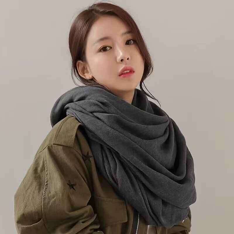 T951 seaside travel photography imitation cotton and linen scarf scarf female beach scarf sunscreen headscarf shawl